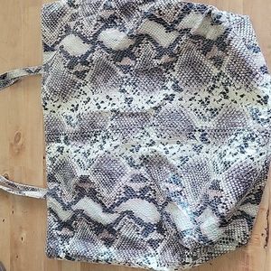 Saks Fifth Avenue Snakeskin Neutral Palette Tote